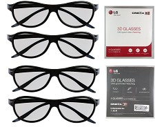 LG Cinema 3D AG-F310 4x Pair of Glasses - Black ( Passive )
