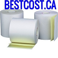 Papier NCR 2 plis autocopiant blanc/canari 3x3 100' boite de 50