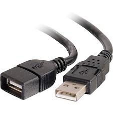 Extension Cable USB Male to Female 1.8m / 6 Feet  - Black