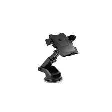 Long Neck Car Mount One Touch for Smartphones - Black