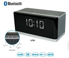 Digital Alarm Clock Rechargeable FM Radio & Stereo Bluetooth LCR2