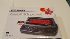 Cosmo Large Display Alarm Clock E818-03 - Black