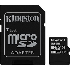 Mmoire Flash 32GB Canvas SDCS/32GBCR Class 10 Micro SD Kingston