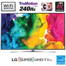 Tlvision DEL 75'' 75UH8500 4K SUHD 240Hz 3D WebOS 3.0 Smart Wi-Fi LG