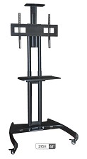 Commercial Pedestal Stand With Wheels 32'' to 65'' Inch 154 LBS