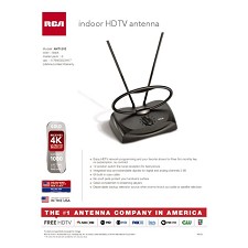 RCA ANT121 AMPLIFIED Passive Indoor FULL HD & 4K UHD Antenna