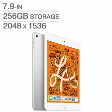 Apple iPad Mini 5  7.9'' 256Go A12 Bionic Wi-Fi Blanc/Argent MUU52VC/A