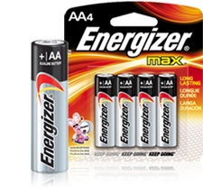 Energizer Batteries AA 4 Pack