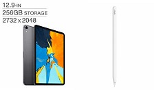 Apple iPad Pro3gn 12.9'' 256Go A12X MTFL2VC/A Gris Cos + Apple Pencil