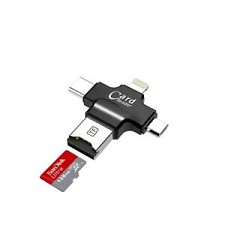 4 in 1 Micro SD Card Reader for Android/Ipad/iphone 8,7plus 6s,5s OTG 