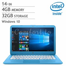 HP Stream 14-AX010CA 14'' Intel N3060 4GB RAM 32GB eMMC Win 10