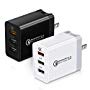 Quick Charge 3.0 Wall Charger BLACK 3 Ports USB 2 X 2.4A, 1 X QC3