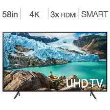 Tlvision DEL 58'' UN58RU7100 4K UHD HDR Smart Tv Wi-Fi Samsung