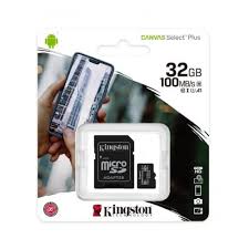 Kingston Canvas Select Plus 32GB microSDHC Flash Card w/ Adapter 