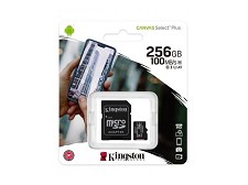 Kingston Canvas Select Plus 256GB microSDHC Flash Card w/ Adapter 
