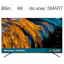 ULED Television 65'' 65H8809 4K UHD HDR Android Smart TV Hisense NEW