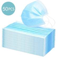 Disposable 3-Ply 50x Non-Woven blue Face Mask with Ear Loop Cert. FDA