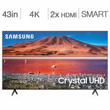 LED Television Smart 4K CRYSTAL HDR TV 43'' UN43TU7000 Samsung