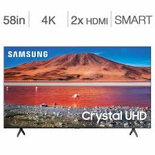 Tlvision DEL 58'' UN58TU7000 4K ULTRA HDR Smart TV Wi-Fi Samsung