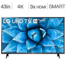 LED Television 43'' 43UN7300 4K UHD HDR IPS WebOS 5.0 Smart Wi-Fi LG