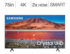 Tlvision DEL 75'' UN75TU7000 4K UHD HDR Smart Wi-Fi Samsung - NEUF