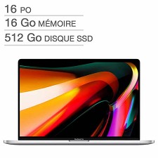 Apple MacBook PRO 16'' i7 16GB 512GB SSD Silver MVVL2C/A - French