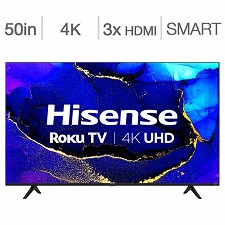 LED Television 50'' 50R61G 4K UHD HDR ROKU SMART WI-FI HISENSE