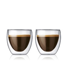 Bodum 4557-10US4 Pavina Double Wall Glasses Set of 2 2.5oz