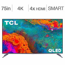 QLED Television 75'' TCL 75S533-CA 4K HDR Roku Smart TV