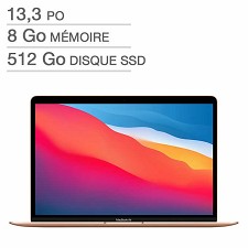 Apple MacBook Air 13.3'' M1 512Go SSD 8Go MGNE3C/A OR - Franais