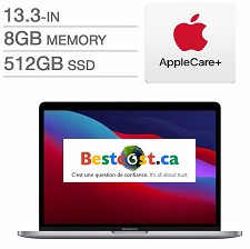 Apple MacBook PRO 13.3'' M1 512Go SSD 8Go MYD92LL/A  GrisCos - Anglais