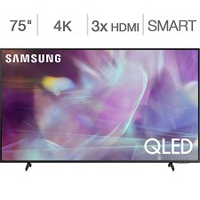QLED Television 75'' QN75Q60AAFXZA 4K UHD HDR Smart TV Wi-Fi Samsung