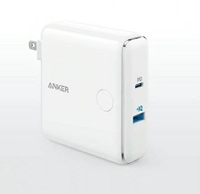 Wall Charger Adaptator & Battery Pack Type-C & USB 30W PowerCore Anker