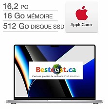 Apple MacBook PRO 16.2'' M1 512GB SSD 16GB MK1E3C/A ARGENT (FR) - AC+