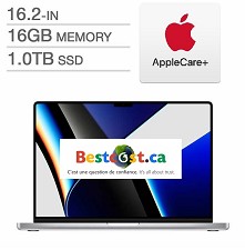 Apple MacBook PRO 16.2'' M1 1TB SSD 16GB MK1F3LL/A (ENG) ARGENT AC+