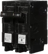 120/240 VAC 60A QP/MP Circuit Breaker 2 Pole Plug-In Q260H Siemens