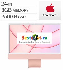 Apple iMac 24'' Puce M1 256GB SSD 8GB RAM MJVA3LL/A (ROSE) - Anglais