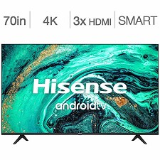 Tlvision DEL 70'' 70H78G 4K ULTRA UHD Smart Wi-Fi Android TV Hisense