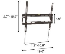 Wallmount Tilt SUP-SPT44 32'' to 50'' 400400mm 0 to -10 77 LBS
