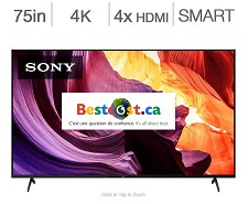 LED Television 75'' KD75X80K 4K UHD HDR GOOGLE TV Sony NEW