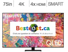 Samsung QLED TV 75'' QN75Q80BAFXZC 4K UHD 120Hz Smart TV Wi-Fi