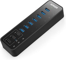 Adaptateur Port 10x USB HUB de Donne 60W et Chargeur A7515 Anker