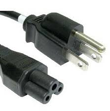 Cable Alimentation en Forme de 3 Broche en Coude 1M / 3 Pied - Noir 