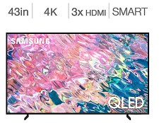 LED Television 43'' QLED QN43Q60BAFXZC 4K UHD HDR Smart Wi-Fi Samsung