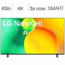 LG 43'' 43NANO75UQA 4K UHD HDR LED NanoCell Smart TV 