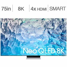 QLED Television 75'' QN75QN900BFXZA 8K UHD HDR Smart TV Wi-Fi Samsung