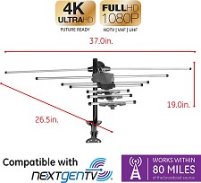 Antenne TV FULL HD & 4K UHD Extrieur Pro Outdoor 33685 GE