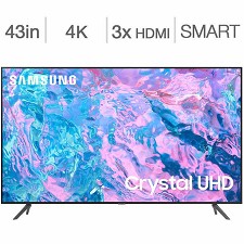LED Television Smart 4K CRYSTAL HDR TV 43'' UN43CU7000 Samsung
