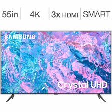 LED Television Smart 4K CRYSTAL HDR TV 55'' UN55CU7000 Samsung