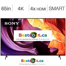 Tlvision DEL 65'' KD65X80K 4K UHD HDR GOOGLE TV Sony - NEUF